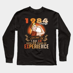 Women Vintage 1984 Birthday Long Sleeve T-Shirt